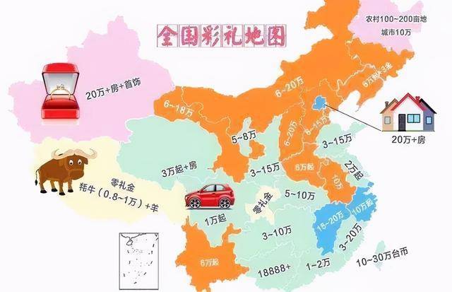 最新中國(guó)彩禮地圖揭示傳統(tǒng)與現(xiàn)代彩禮變遷的真相