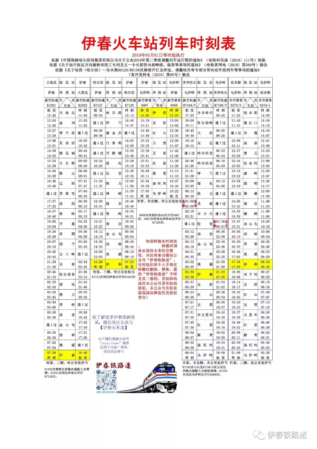 伊春最新列車時(shí)刻表，連接城市與未來(lái)的紐帶